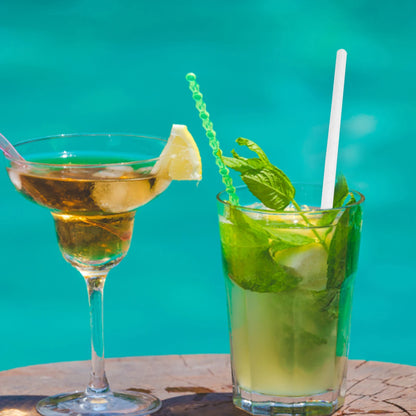 100 Cannucce di Carta Lunghe 7,75 Pollici Monouso per Frullati Cocktail Milkshake Caffetterie Ristoranti