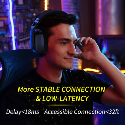 Cuffie Da Gioco Wireless 2,4 GHz Con Microfono Per PS5 PS4 PC Mac Bluetooth Con Cancellazione Del Rumore