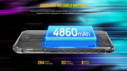 Ulefone Armor X12 Pro,Android 13, fino a 8GB + 64GB ,4860mAh,13MP 5.45 "4G NFC, versione globale, doppio 4G VoLTE,3 Slot per schede