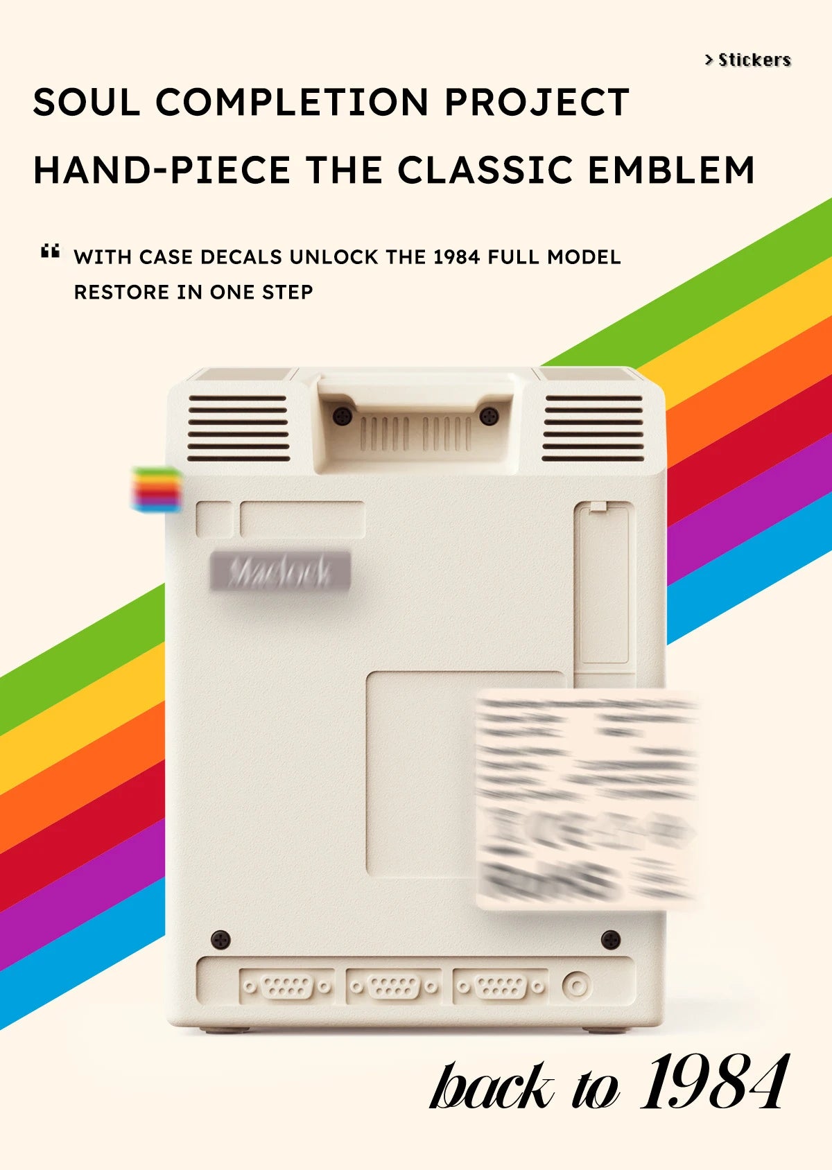 Sveglia retrò Maclock Macintosh Un classico ornamento da tavolo con un design dell'orologio digitale