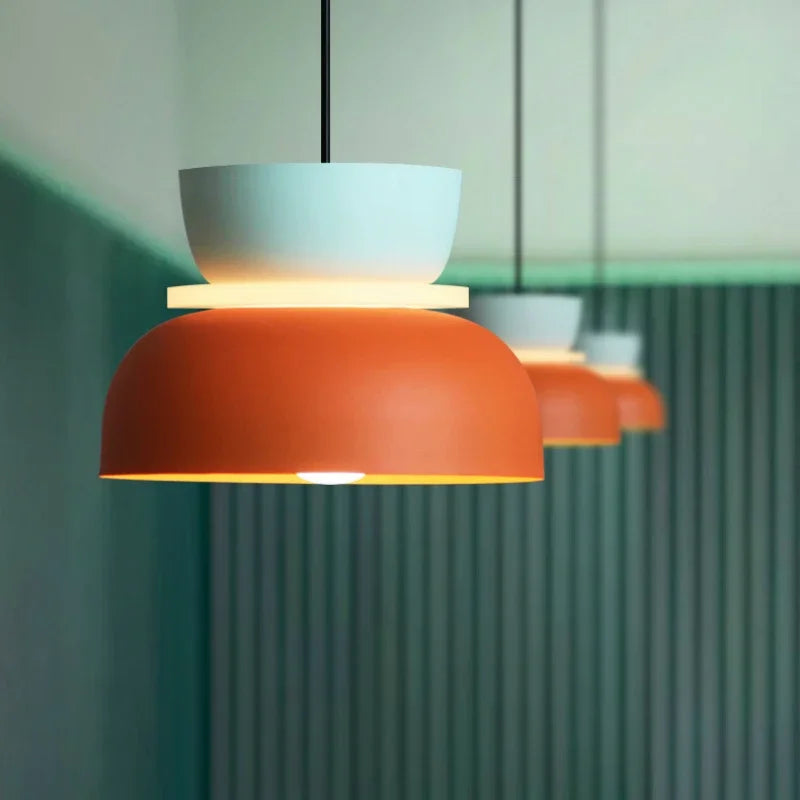 Lampada A Sospensione Macaron Nordico In Ferro Nero Design Moderno Per Soggiorno E Sala Da Pranzo