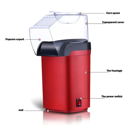 Macchina Popcorn Automatica Uso Domestico Impianto Cucina 1200 W CE Facile Da Usare