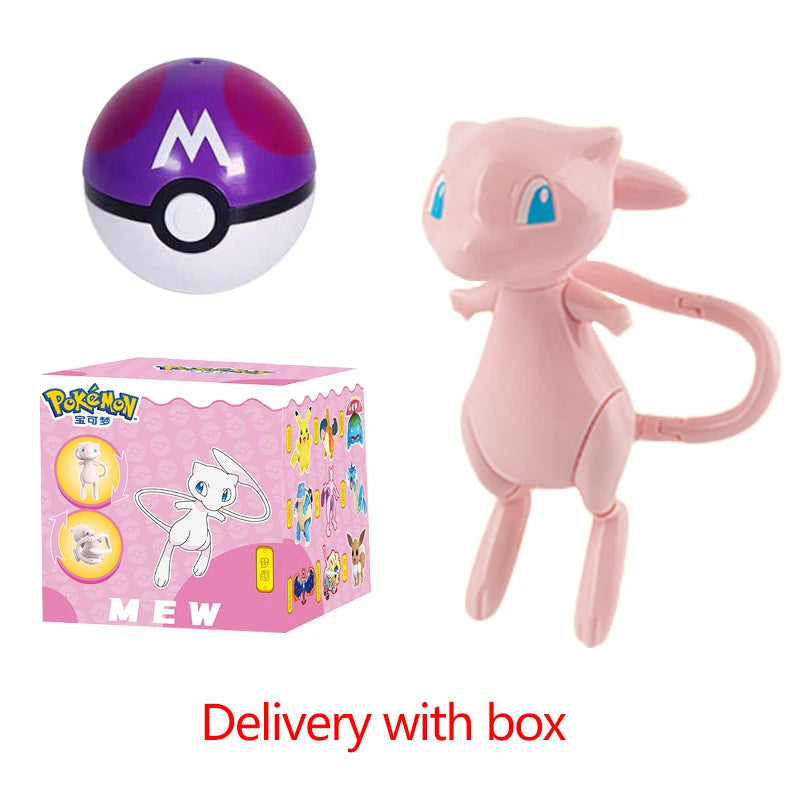 Pokemon Pokeball Figura Palla Pikachu Charizard Mewtwo Mew Eevee Gengar Lapras Blastoise Venusaur Gyarados Giocattolo Educativo Per Bambini