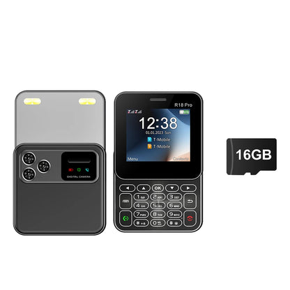 Telefono Mini Dual Sim Con Schermo Rotante Da 2,4 Pollici Slider Torcia E Funzione Blocco Contatti
