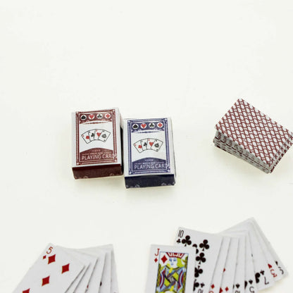 Carte Da Poker Miniatura 1:12 Per Case Delle Bambole Decorazione Casa Kawaii Accessori