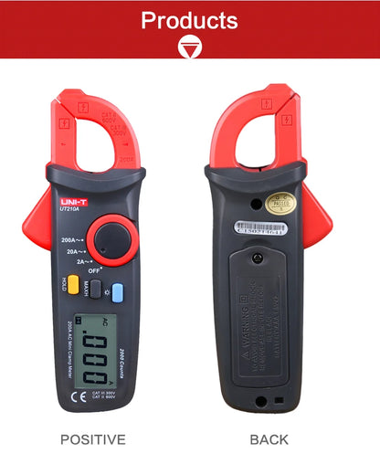 Pinza Amperometrica Digitale UT210E UT210D UT210C Vero Rms Con Misura Corrente CA 2A 20A 100A