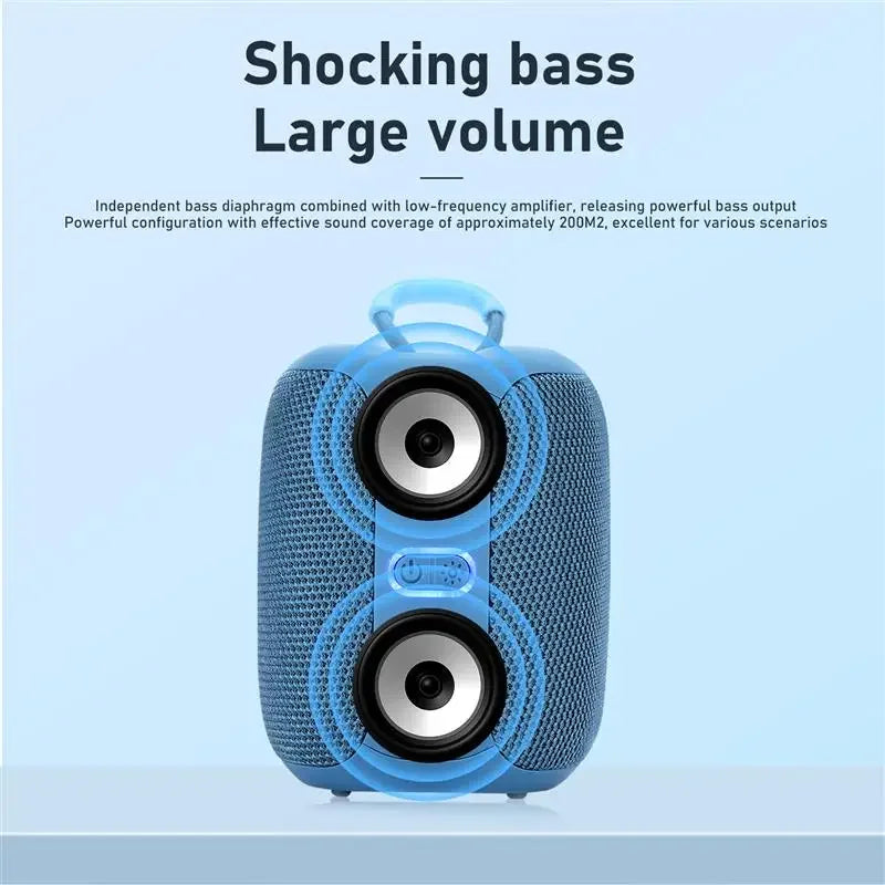 TG658 Altoparlante Bluetooth Portatile con Subwoofer Colonna Mini Bass Riproduzione Musicale per Android iOS PC Laptop