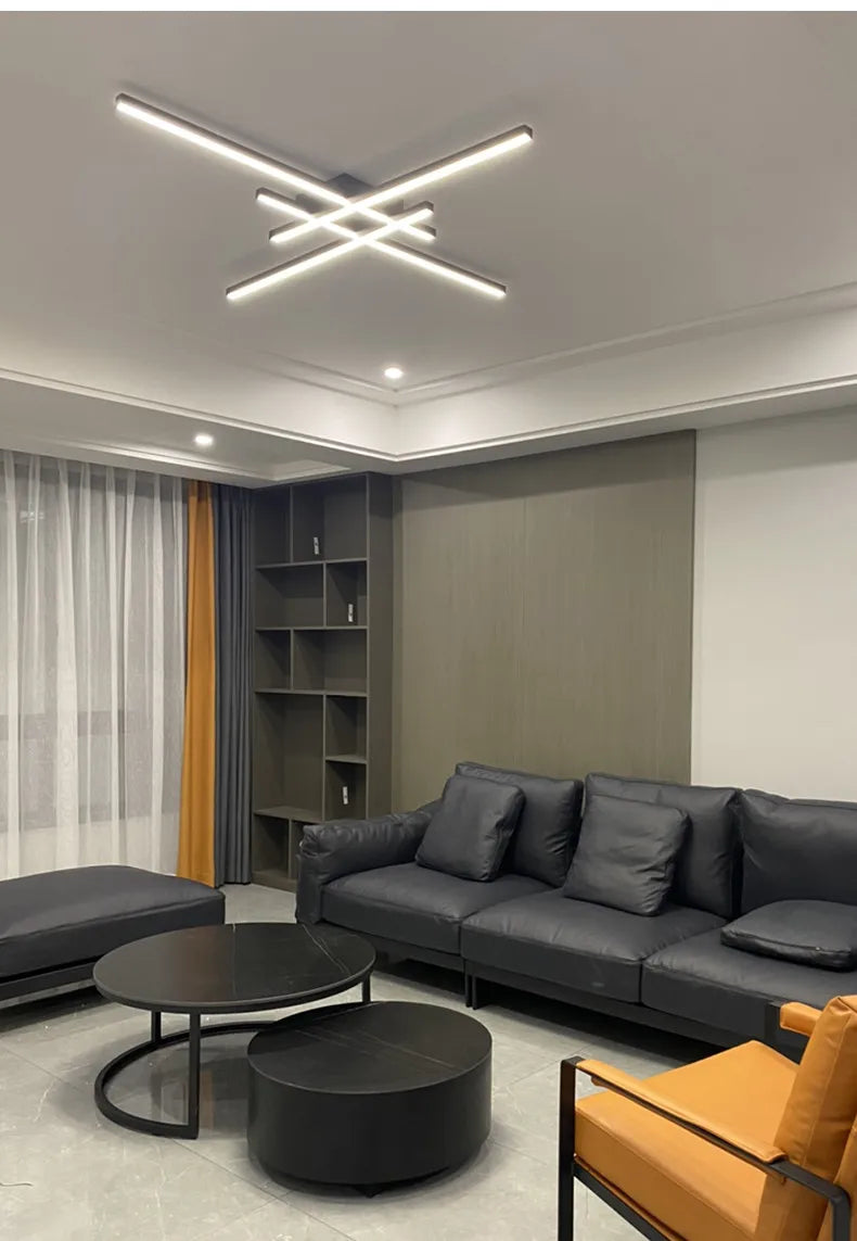 Plafoniera Moderna In Alluminio Spazzolato Per Soggiorno E Camera Da Letto Luce Diffusa Design Minimalista