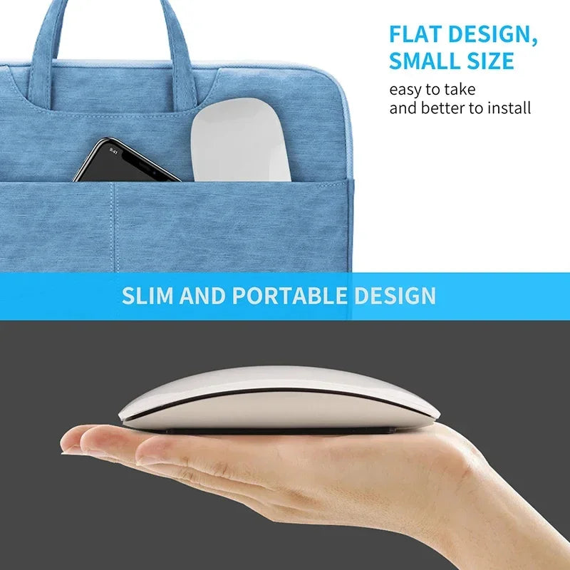 Mouse Wireless Dual Mode Bluetooth Sottile Ergonomico Ricaricabile Con Funzione Touch Per MacBook Air Pro PC Laptop