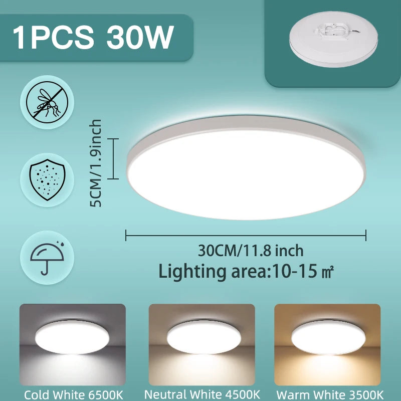 Plafoniera LED Da Soffitto 18W-50W 220V, Illuminazione Moderna Per Soggiorno E Decorazione Casa