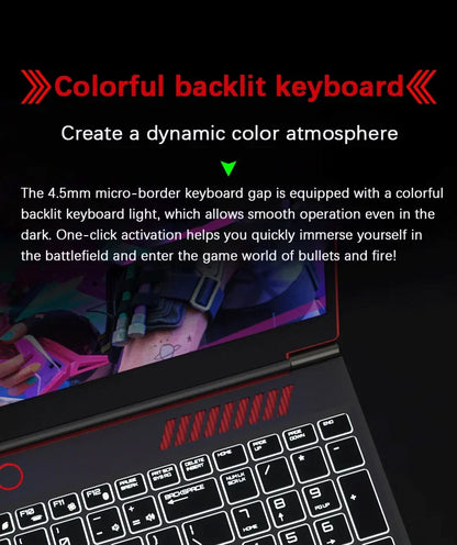 Laptop Da Gaming Ultra Sottile 16,1 Pollici RTX 4050 6G Intel Core I9/I5 Win11 Pro Dual DDR5 e Dual M.2