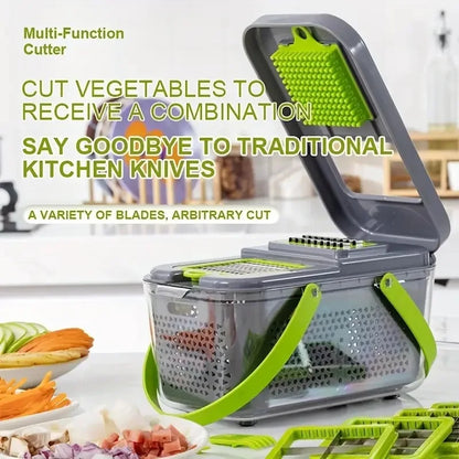 Tritatutto Multifunzione 16 In 1 Con Impugnatura Grattugia Affettatrice Verdure Utensile Cucina