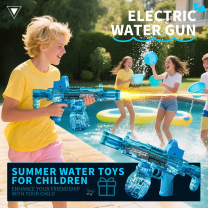 Pistola Ad Acqua Elettrica Con Sensore Automatico E Luci Giocattolo Estivo Per Bambini Sulla Spiaggia