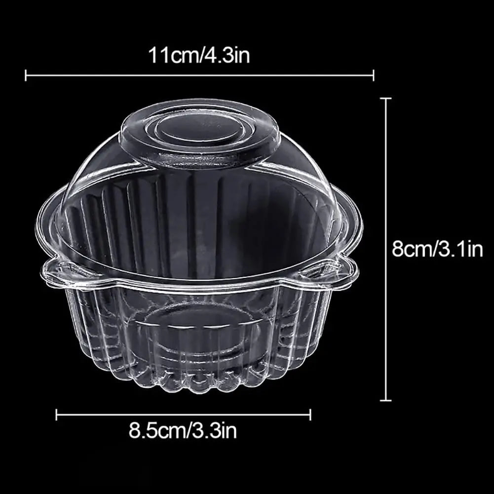 Contenitori Singoli Per Cupcake Con Cupola Trasparente Porta Muffin Scatole Per Frutta E Insalata 20 Pezzi