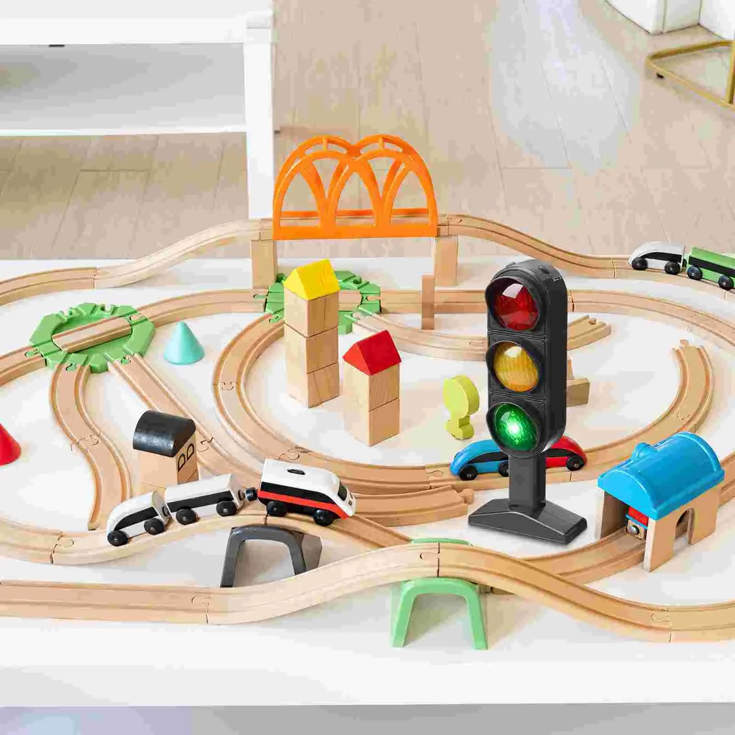 Semaforo Giocattolo Luminoso Con Base In Plastica Segnali Stradali Per Giochi Sicuri E Decorazioni Domestiche