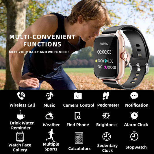 Orologio Smartwatch Impermeabile 1,83 Pollici con Risposta Chiamata Monitoraggio Sonno e Contapassi IPhone e Android