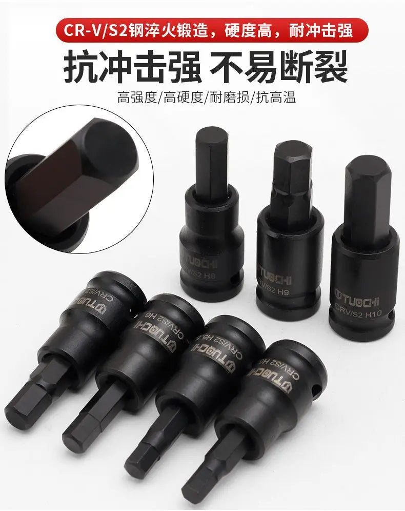 Set Chiavi A Bussola Esagonali Tre Ottavi Di Pollice In Acciaio Cromovanadio Con Teste Torx