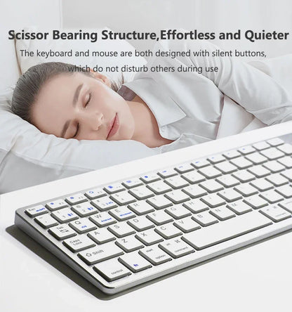 Set tastiera e Mouse Bluetooth Wireless Ultra sottile compatibile per Mac OS/iOS/iPad OS tastiera ricaricabile per MacBook