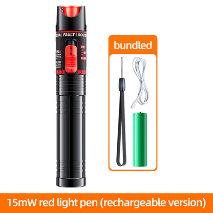 Penna Luce Verde e Rossa In Fibra Ottica Ricaricabile Con Tester 15 mW 30 mW 50 mW 100 mW