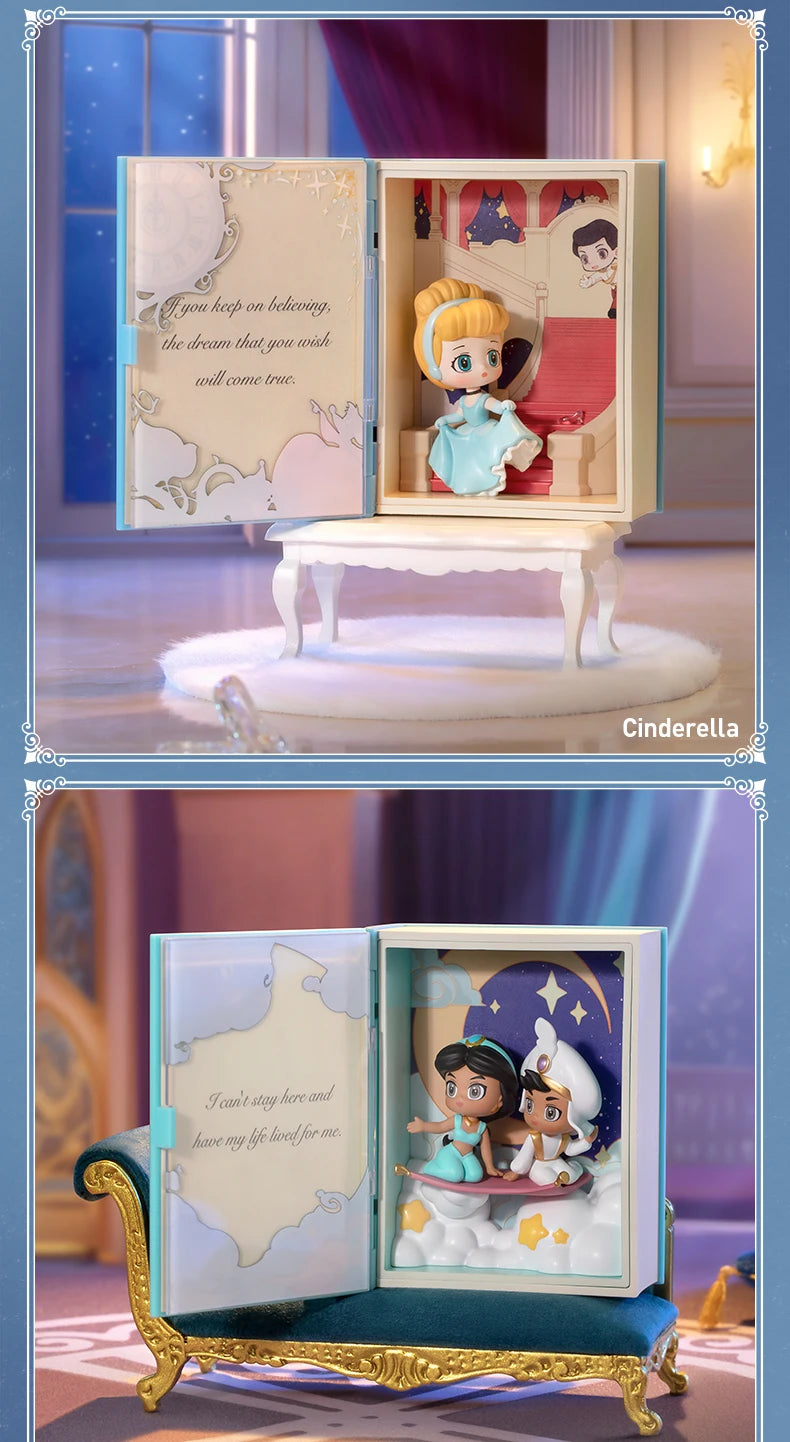 Pop Mart Disney Princess Fairy Tales Scene Sets Figura Da Scrivania PVC 9,5 cm Scatola Misteriosa