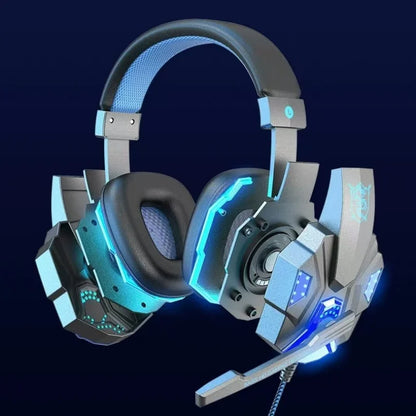 Cuffie da Gaming RGB HOMEFISH SY830MV con Microfono, Cuffie Cablate Over-Ear Leggere per PC, PS5, Xbox, Switch
