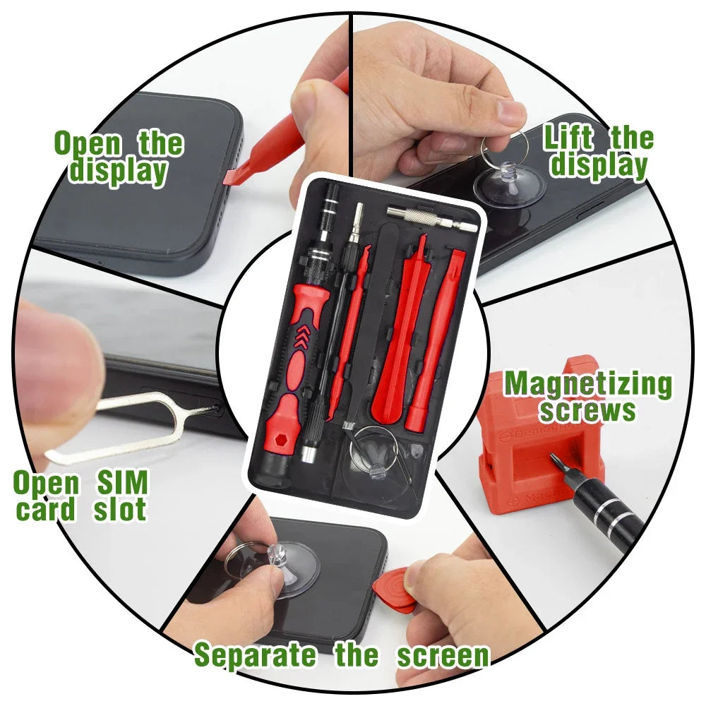Set Cacciaviti Di Precisione 115 In 1 Magnetici Per Riparazioni Laptop MacBook Smartphone