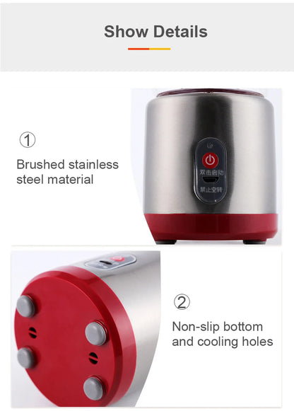 Spremiagrumi Elettrico USB Ricaricabile Multifunzionale Frullatore Estrattore di Succo
