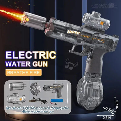 Pistola Ad Acqua Elettrica Con Led E Sensore Automatico Giocattolo Estivo Per Bambini Piscina E Spiaggia