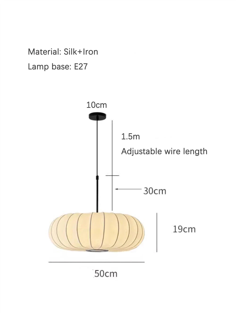 Lampadario Wabi Sabi Giapponese In Seta Bianca Per Ristorante Studio Soggiorno Cucina Moderno