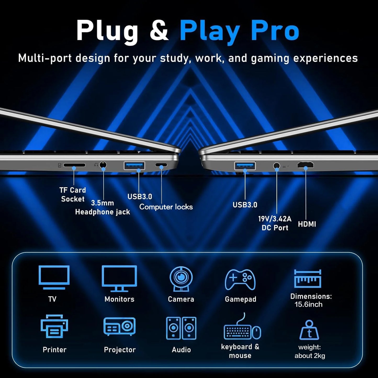 Laptop Da Gioco 15,6 Pollici Con Intel Core I9 10980HK Windows 11 16GB RAM SSD 1TB/2TB Tastiera Retroilluminata Impronta