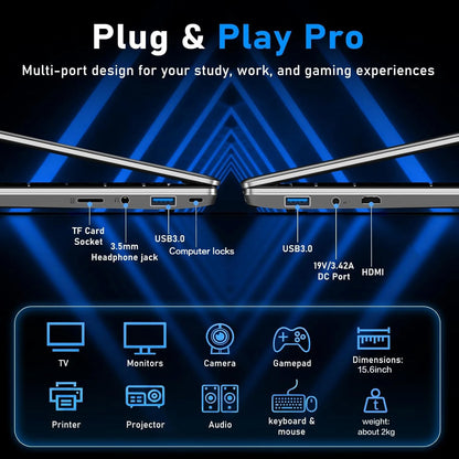 Laptop Da Gioco 15,6 Pollici Con Intel Core I9 10980HK Windows 11 16GB RAM SSD 1TB/2TB Tastiera Retroilluminata Impronta