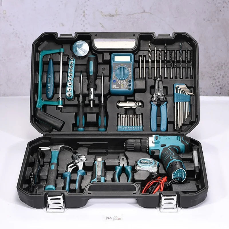 Trapano a Batteria al Litio Multifunzionale per Uso Domestico Kit Attrezzi per Manutenzione del Legno