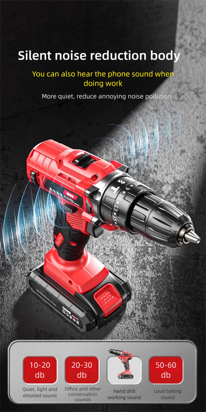 Trapano Elettrico Multifunzionale 21V Batteria Con Impatto Doppio Portatile Per Piccoli Utensili