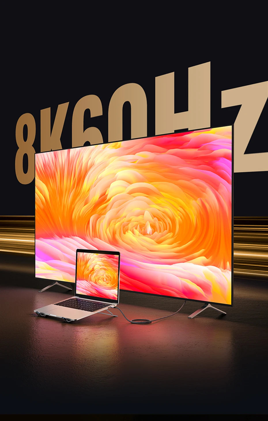 UGREEN Cavo USB C a 4K 8K compatibile HDMI 8K/60Hz 4K/120Hz per MacBook Pro iMac iPad Pro per Samsung Galaxy USB C a HDMI 2.1