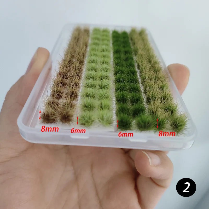 Ciuffi Di Erba Statici Per Paesaggi In Miniatura Set Con 4 Colori E 104 Pezzi Per Diorami