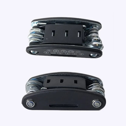 Kit Multifunzione Per Riparazione Biciclette Con Pompa E Toppe Per Pneumatici Portatile