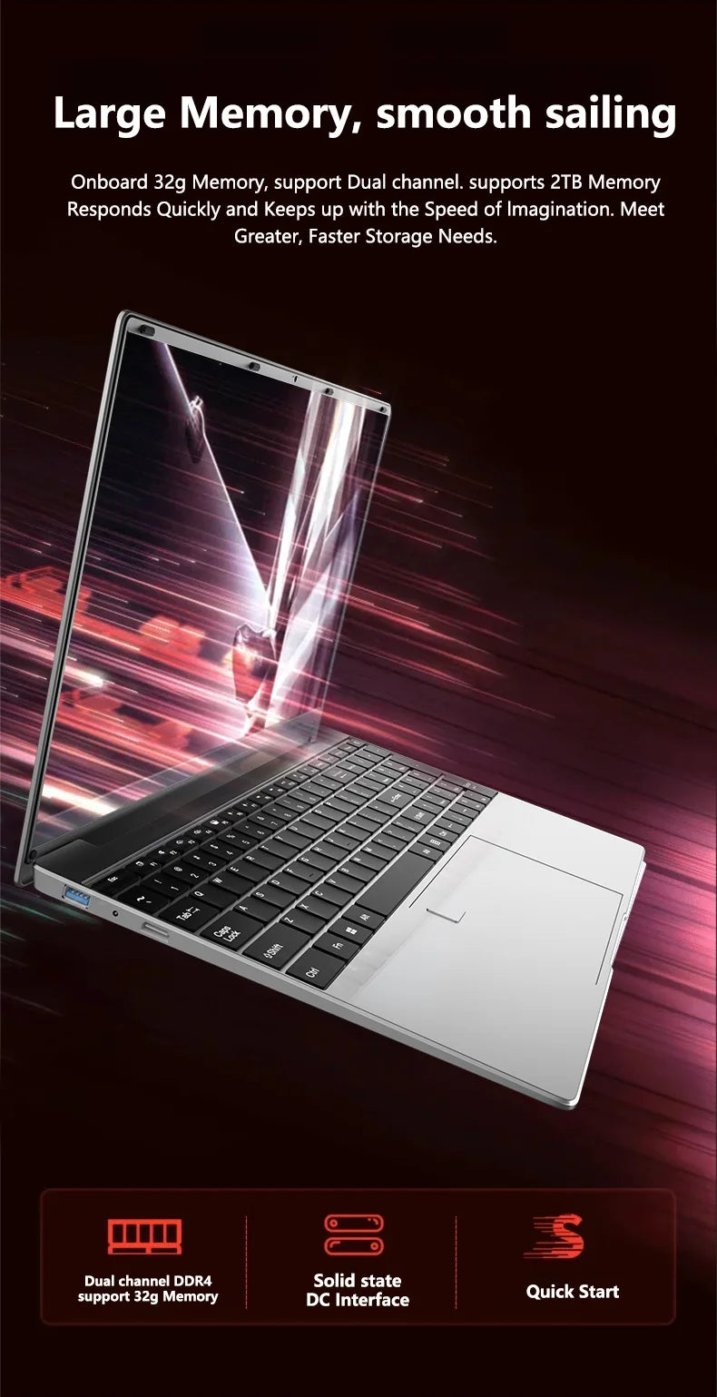 Computer portatile da 15.6 pollici con Intel Core i9 10980HK, Windows 11 Pro, 32GB di RAM, SSD da 512GB/1TB/2TB, notebook portatile per ufficio e studio.