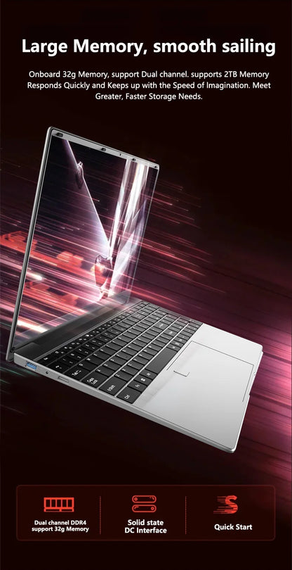 Computer portatile da 15.6 pollici con Intel Core i9 10980HK, Windows 11 Pro, 32GB di RAM, SSD da 512GB/1TB/2TB, notebook portatile per ufficio e studio.