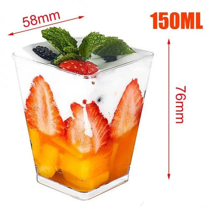 1-100 Pz Usa E Getta di Plastica Mousse Tazza A Forma di Scaletta Tazza Budino Tazza Torta Da Dessert Tazza Antipasto Gelatina Yogurt Mousse tazza di cottura