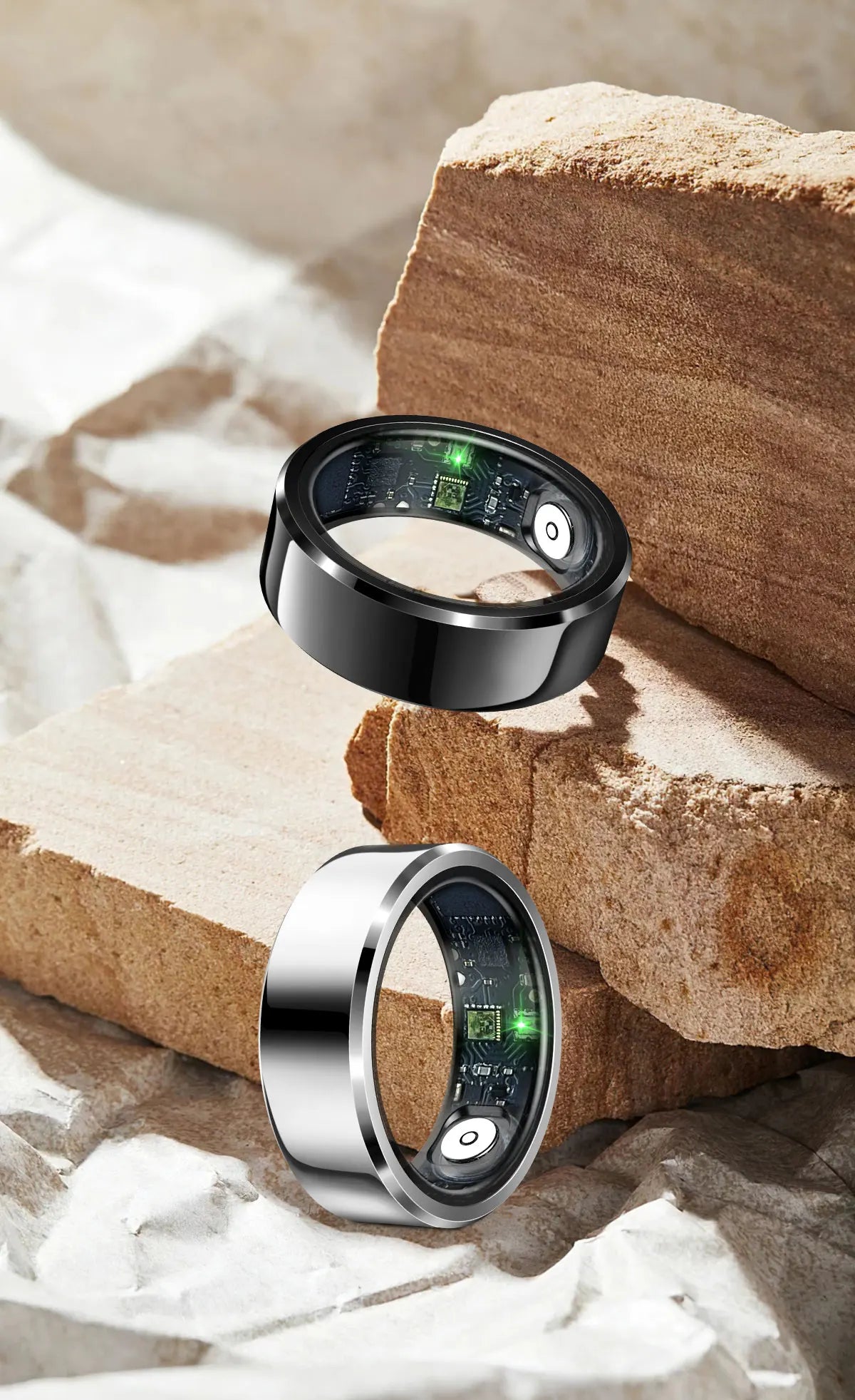 Anello Fitness Intelligente Per Huawei Xiaomi Tracciamento Attività Sonno Bluetooth Adatto iOS Android