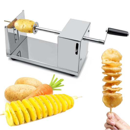 LMETJMA Taglierina a spirale per patate Tornado manuale Affettatrice per patate intrecciate Taglierina per patate a spirale Patate fritte Tornado Twister JT309