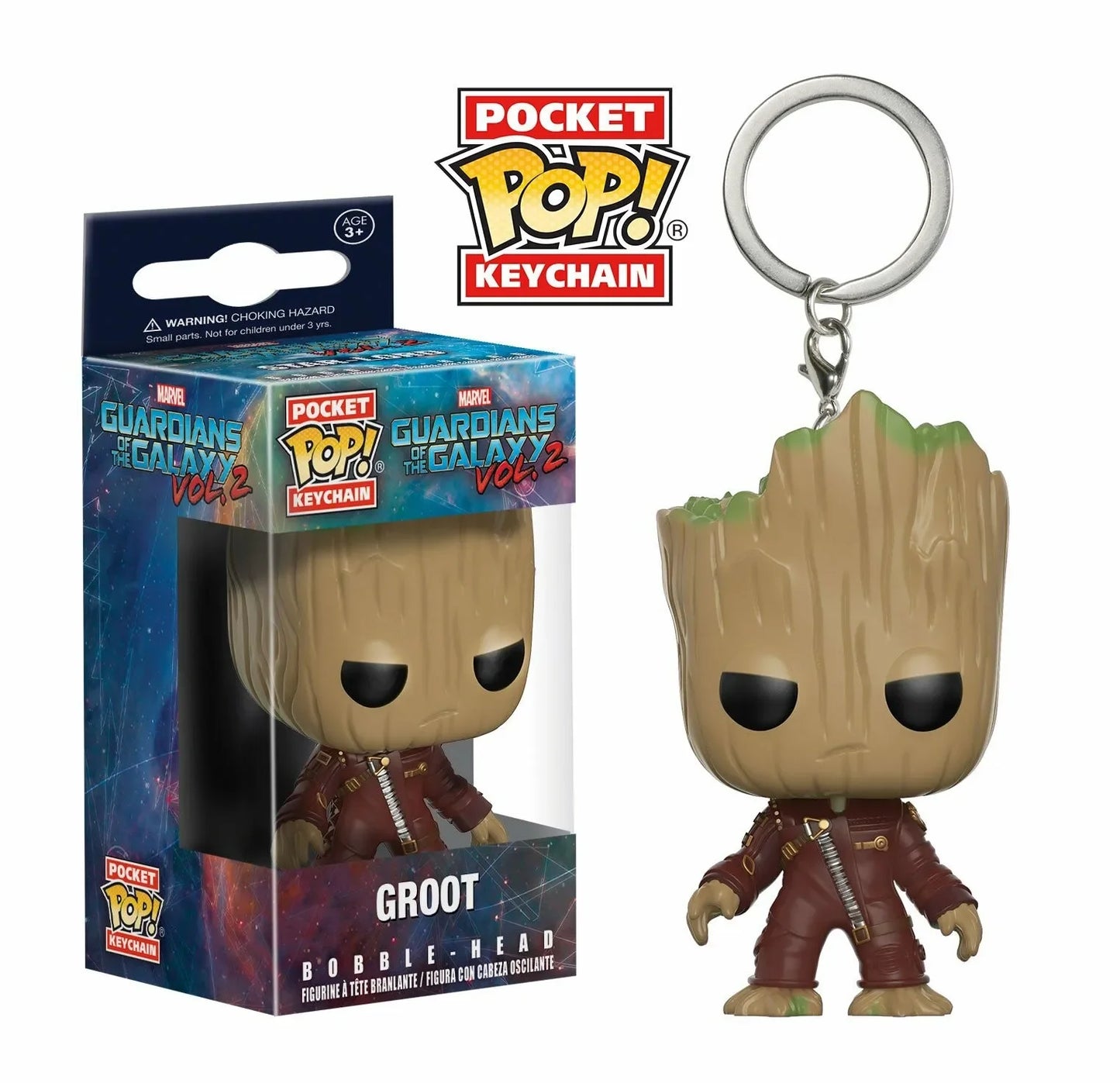 FUNKO pop Guardiani della Galassia 2 Star-Lord Rocket Tree man Portachiavi con scanalatura giocattoli per regalo per bambini con scatola al dettaglio