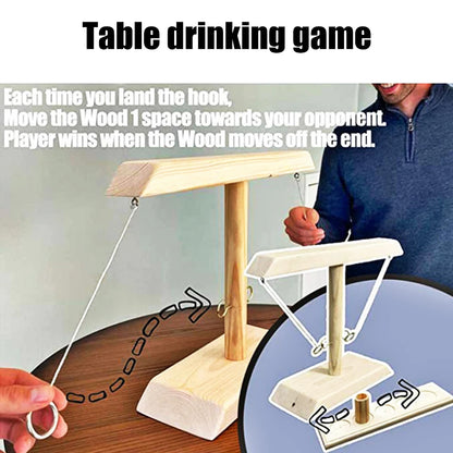 Giochi di lancio ad anelli per bambini Adulti Giochi per bere feste a casa Giochi da tavolo in legno portatili ad ritmo rapido Pacchetto scaletta Bar all'aperto