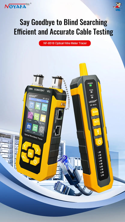 Noyafa NF 8518 Tester di Rete e Localizzatore Cavi Misuratore POE NCV QC e Guasti