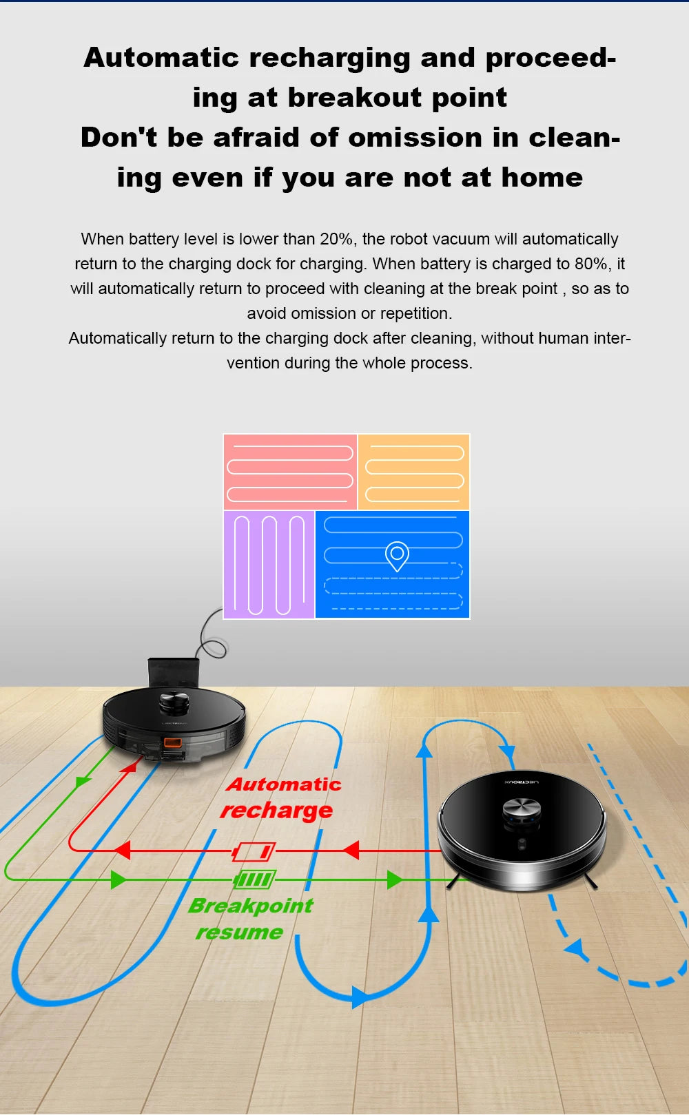 (codice promozionale:AEAE10) Liectroux Robot aspirapolvere, navigazione Laser, aspirazione 6500pa, mappa Multi-pavimento, straccio bagnato a forma di Y, zona No-Go APP personalizzata,
