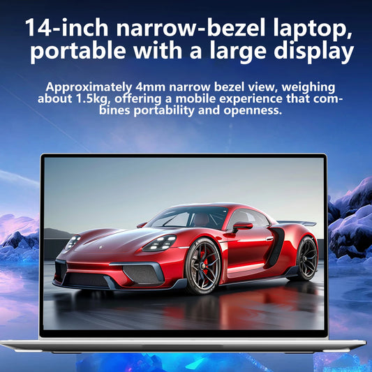 NAIWO 2026 Laptop Ultra Sottile 14.1" Windows 11, 16GB 2TB SSD, Notebook da Gaming Intel 4405U, Display 1920*1080, Computer per Ufficio e Studio
