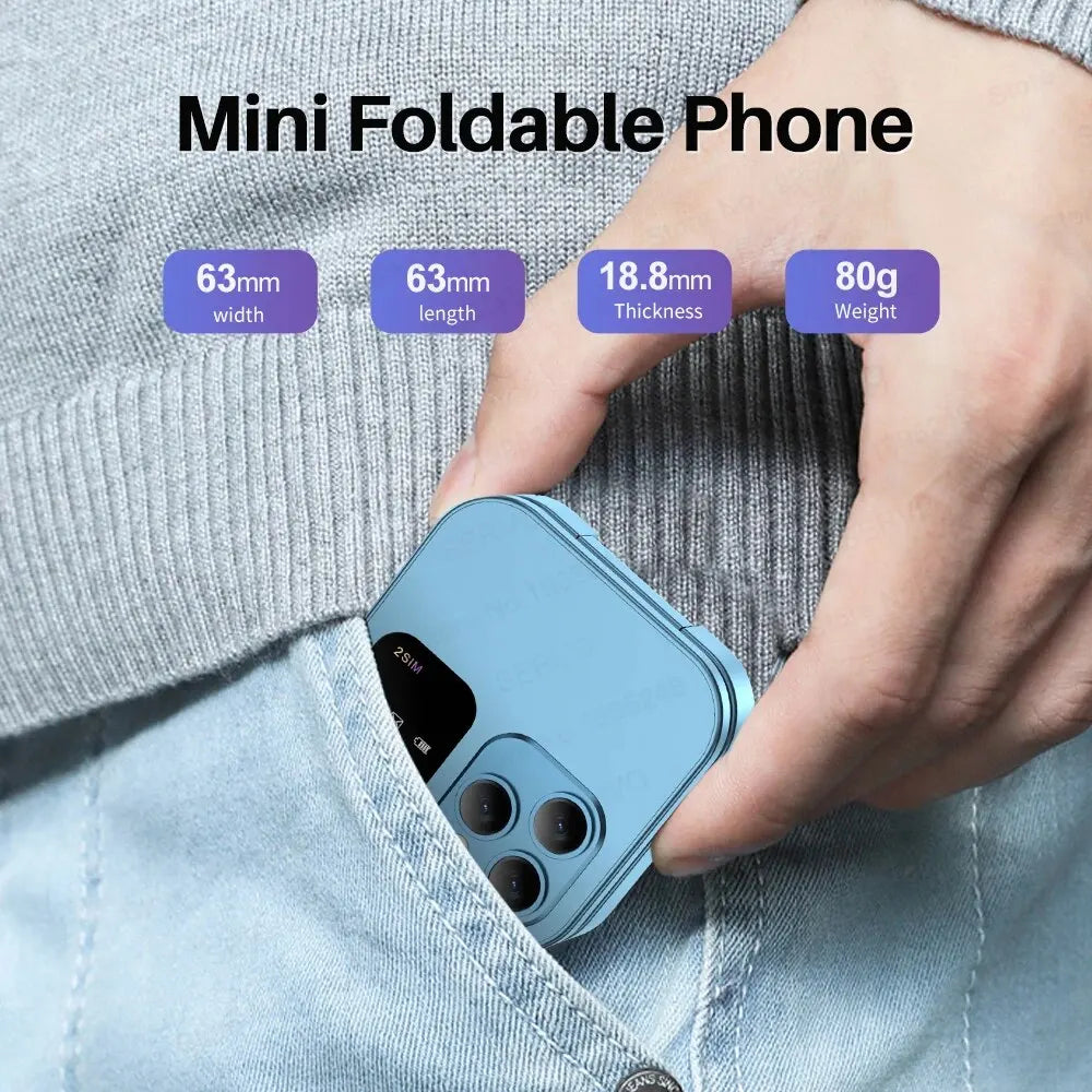 Telefono Cellulare Flip 2G Doppia SIM 1,77 Pollici Batteria 1000 mAh Lettore Video FM Jack Da 3,5 Mm