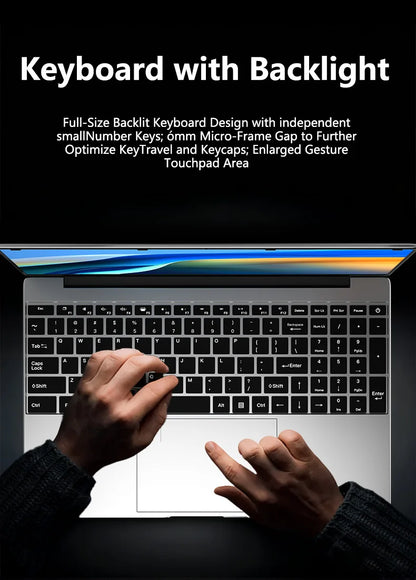Computer portatile da 15.6 pollici con Intel Core i9 10980HK, Windows 11 Pro, 32GB di RAM, SSD da 512GB/1TB/2TB, notebook portatile per ufficio e studio.