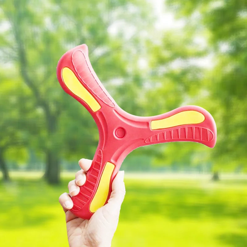 Boomerang Morbido Tre Foglie Disco Volante Esterno Interattivo Per Bambini Adulti