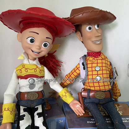 Toy Story 4 Talking Woody Jessie Action Figure Sing Soft Cute Anime Figure Decorazione Compleanno Modello Regalo Giocattoli